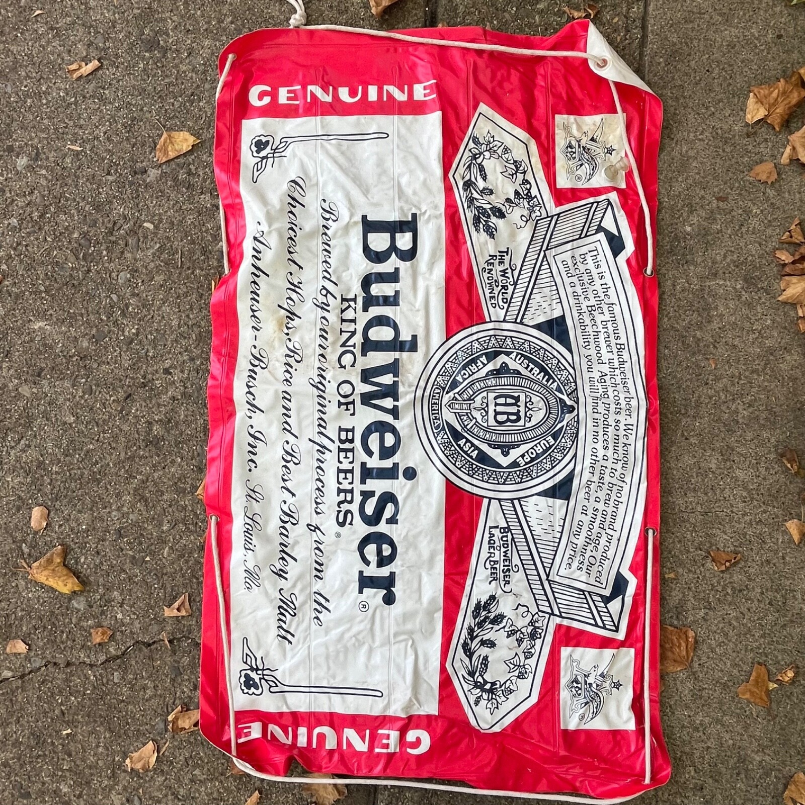 Vintage 1980s Budweiser Pool River Raft Bikini Tshirt Bathing Suit