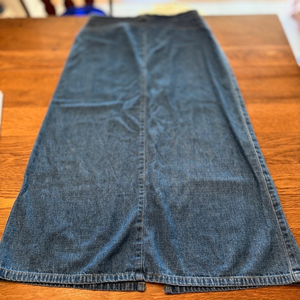 Emma James Vintage 100% Cotton Denim Maxi Skirt Size 10