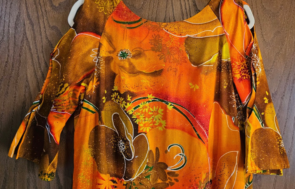 Vintage 60s 70’s Handmade Women’s Shift Hawaiian Bright Retro