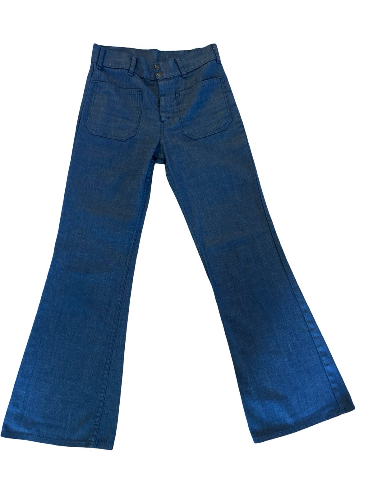 Vtg LEVIS Jeans FRESH PRODUCE Carrot Tab Bell Bottom Sailor Pocket 1970’s 28”W