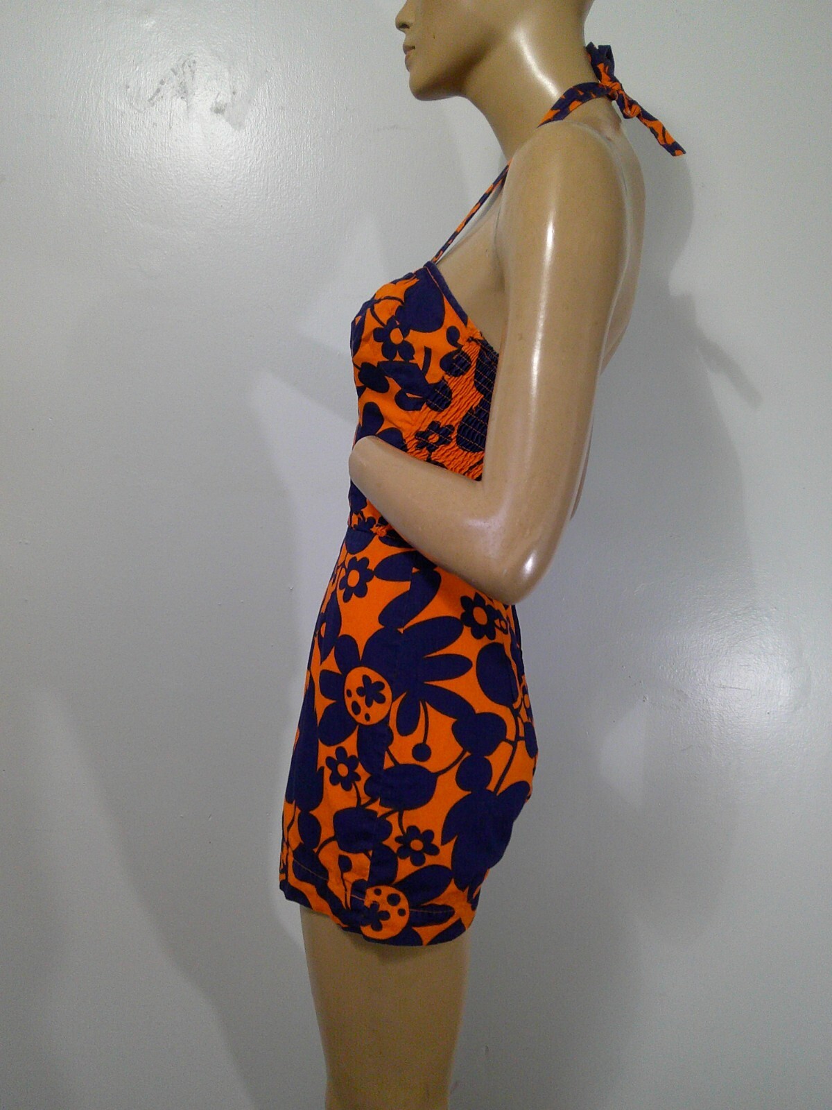 Vtg 40s THE KAHALA Hawaii PIN UP Swimsuit Bathing Suit Convertible Halter S RARE