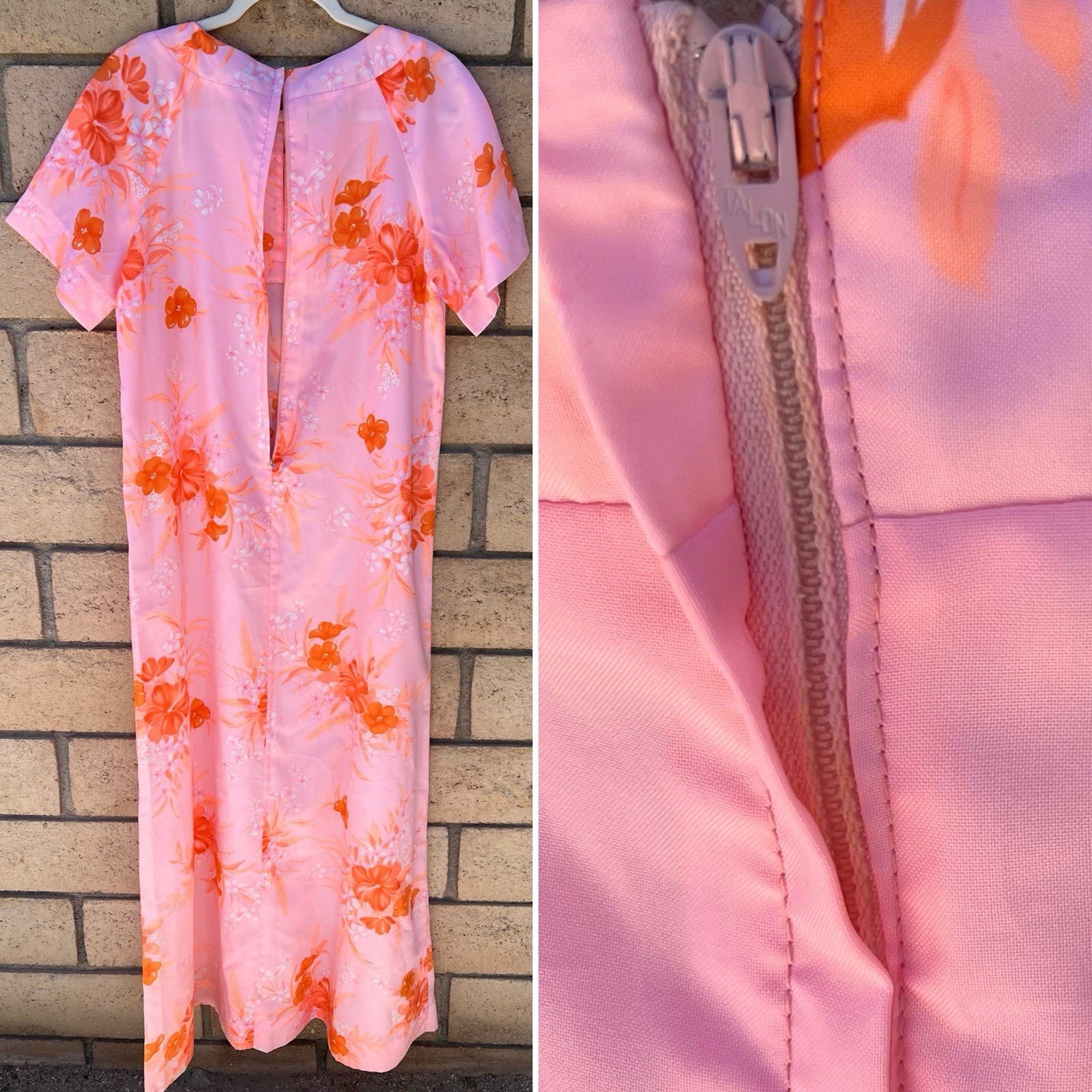 Vintage Carol & Mary Hawaii Darina Honolulu Hawaiian Maxi Dress Tiki Aloha