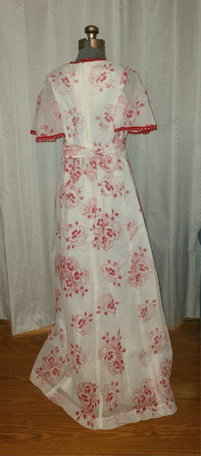 Authentic vintage 1950s party dress, full length, Small/Medium, Handmade
