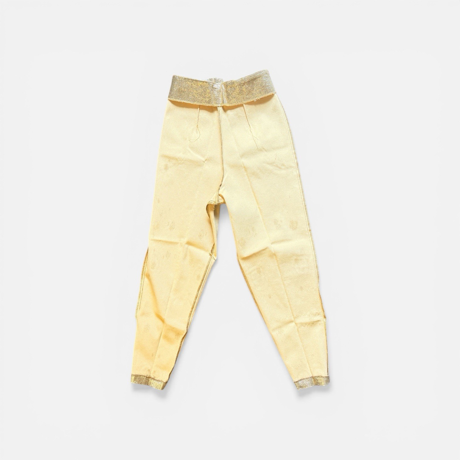 1960s 1950s Lame Gold Cigarette Pants / Rockabilly / VLV