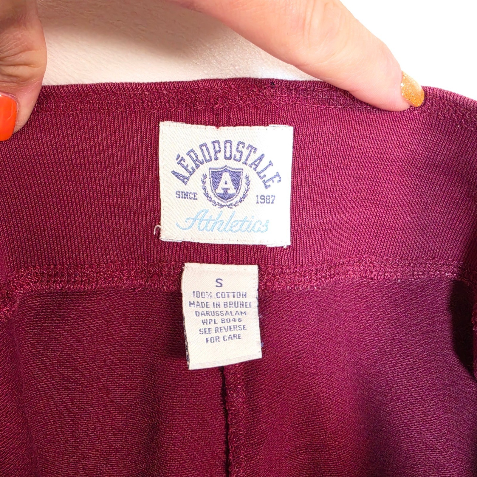 Vintage Y2K Aeropostale Micro Mini Shorts Womens S Maroon Athleisure Sporty