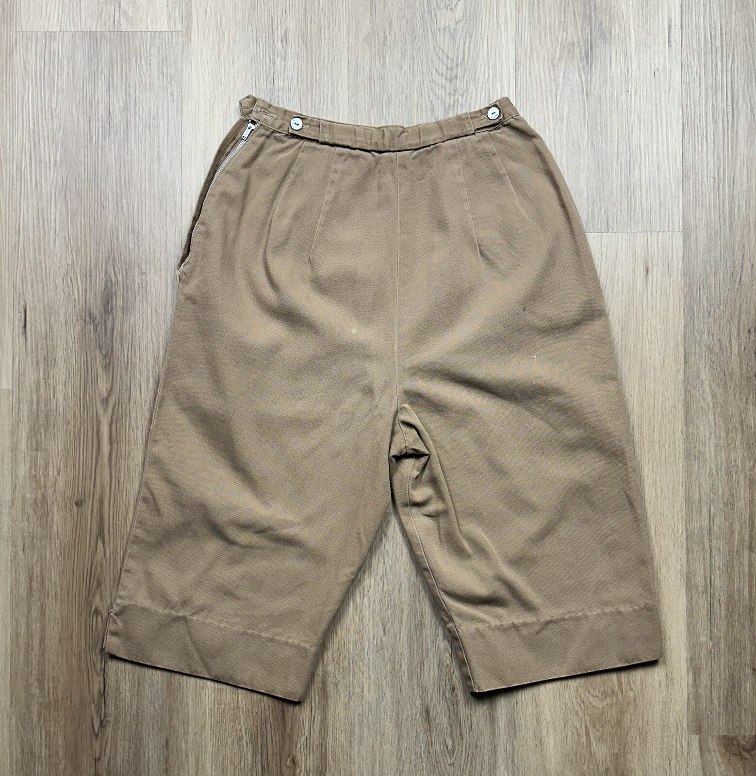 40s VINTAGE Stockton of Dallas Brown Capri Shorts Size 22 Summer Casual Women